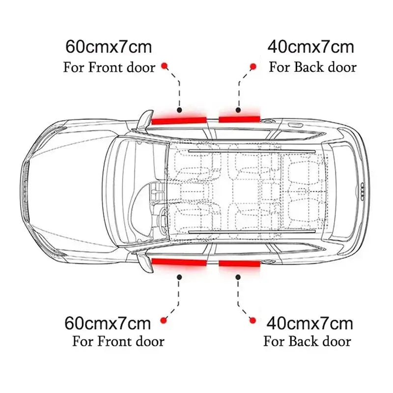 Carbon Fiber Car Door Sill Protectors 4Pcs For JAC S2 S3