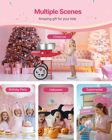 Commercial Cotton Candy Machine With Cart And Bowl