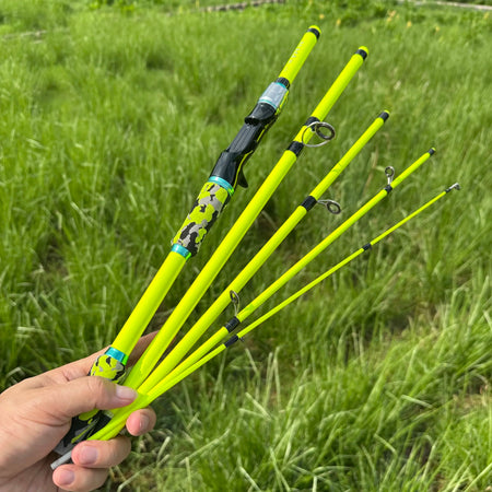 Ultralight Carbon Travel Fishing Rod - 1.8/2.1m, 4/5 Sections, EVA Handle