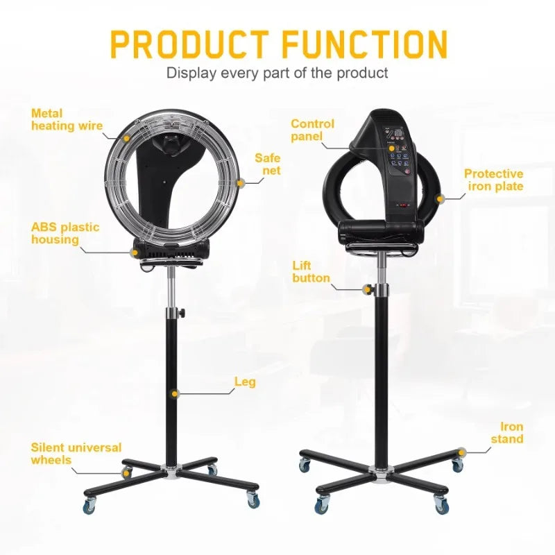 Orbitinis Infraraudonųjų spindulių Plaukų Džiovintuvas Salonui Dažymui Permenimui