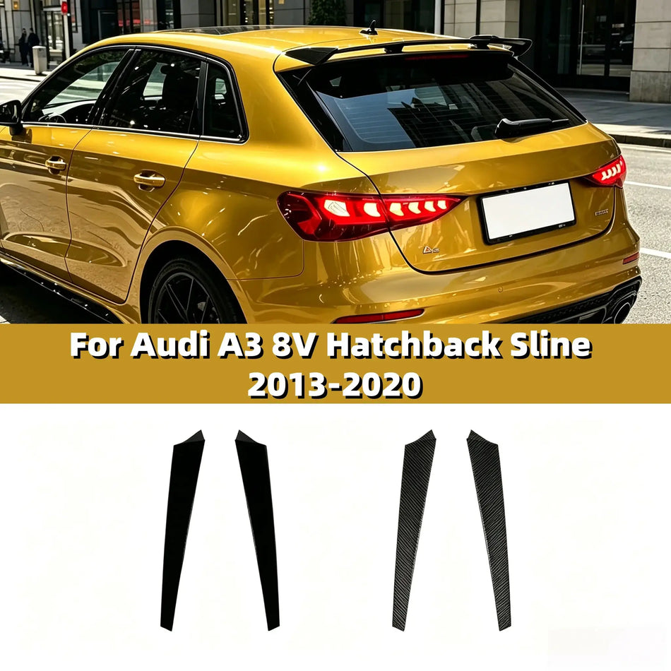 Carbon Look Rear Spoiler Wing ABS for Audi A3 8V Sline 2013-2020 by InterCyprus Trading Ltd