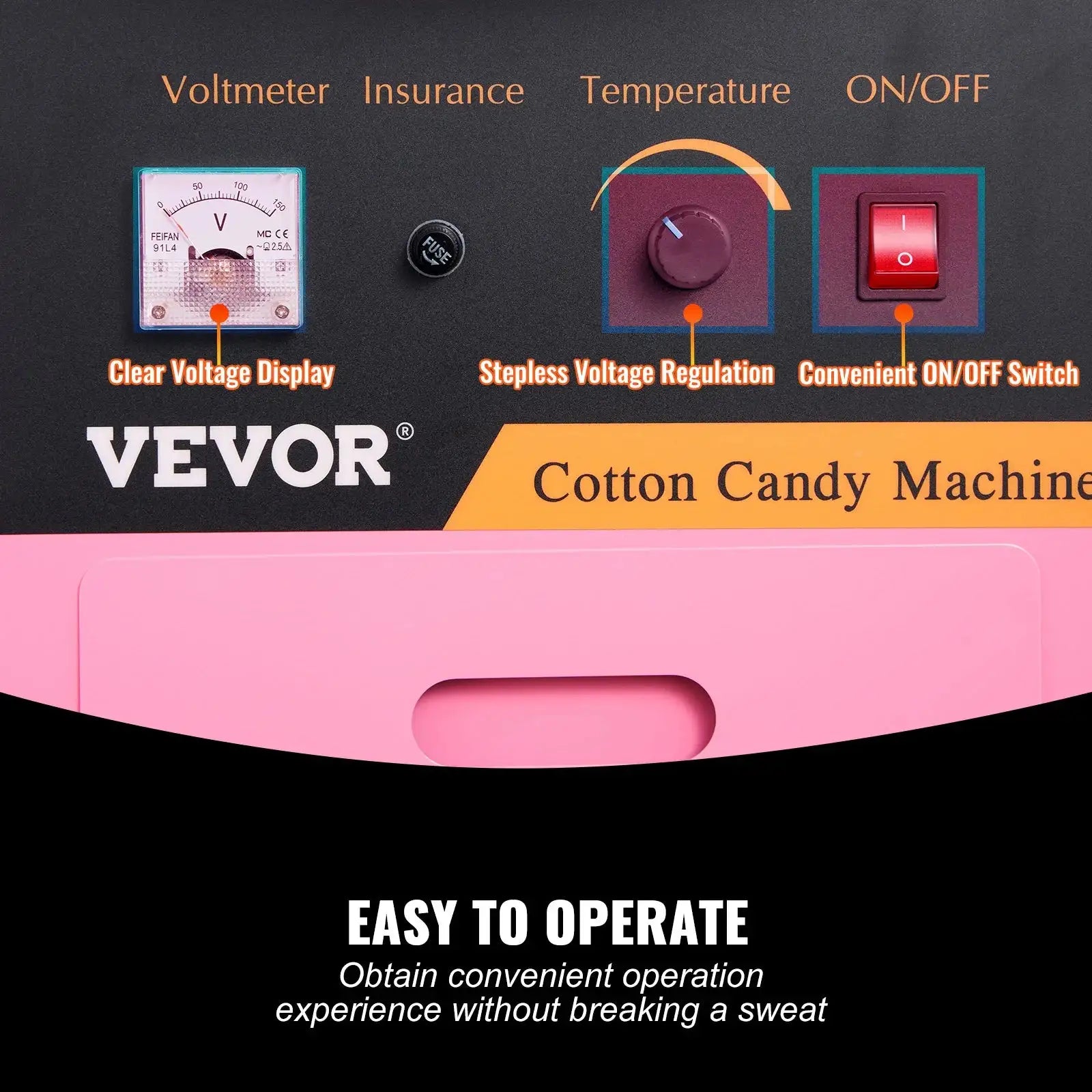 1000W Electric Cotton Candy Machine With Cart