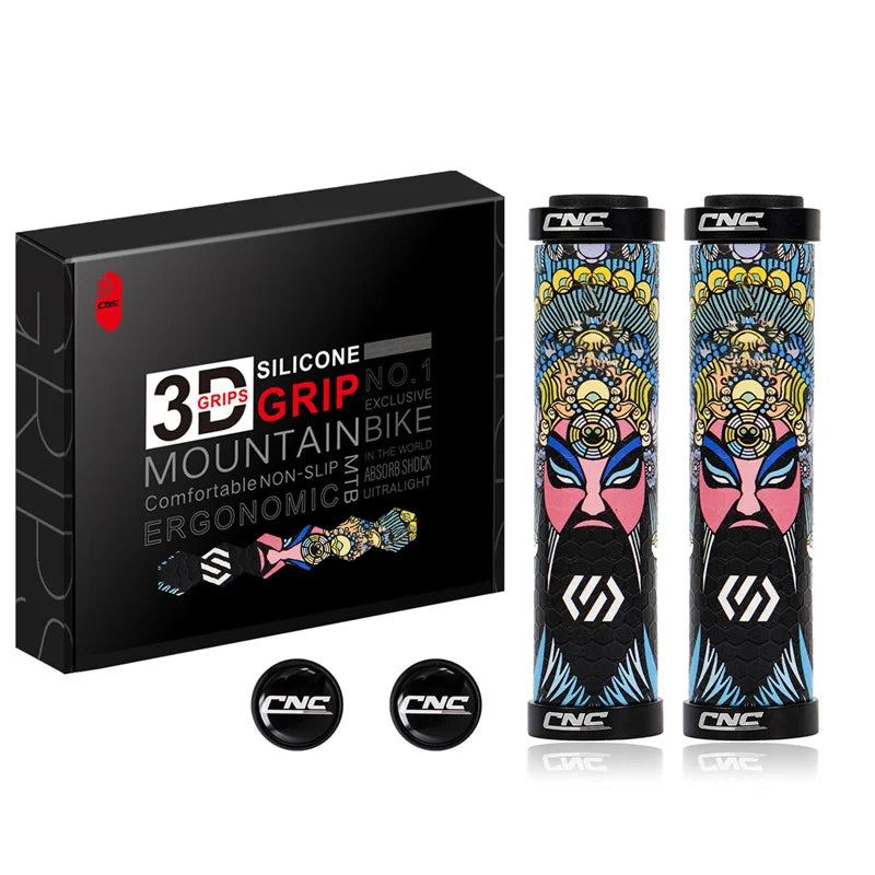 CNC Lock-On Silicone Shockproof MTB Handlebar Grips Guan yu