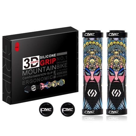 CNC Lock-On Silicone Shockproof MTB Handlebar Grips Guan yu