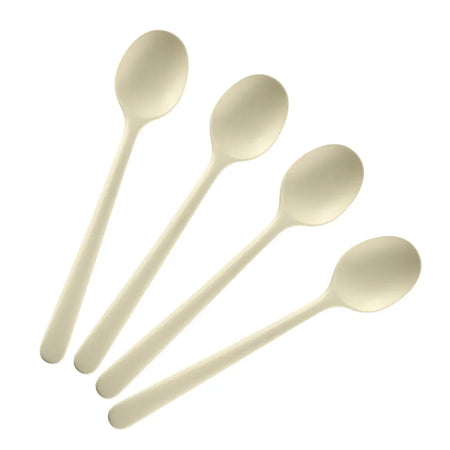 4Pcs Silicone Spoon Set &ndash; Portable Non-Slip Design White