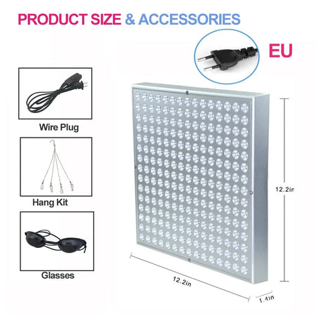 45W LED Red Light Therapy Panel Lamp - Skin Rejuvenation EU Plug