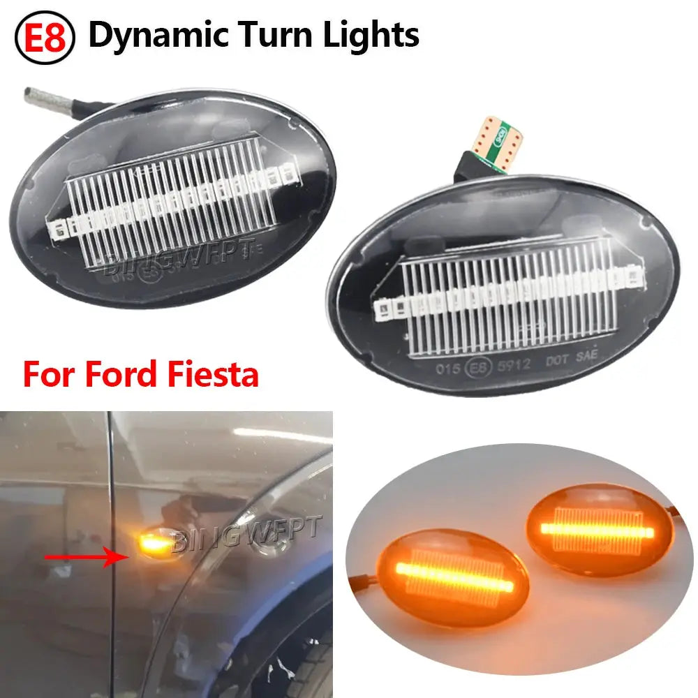 LED Dynamic Side Marker Turn Signal Blinker Flowing Water Flashing Light For Ford Fiesta MK4 MK5 Mondeo MK1 Explorer 2 Transit by InterCyprus Trading Ltd