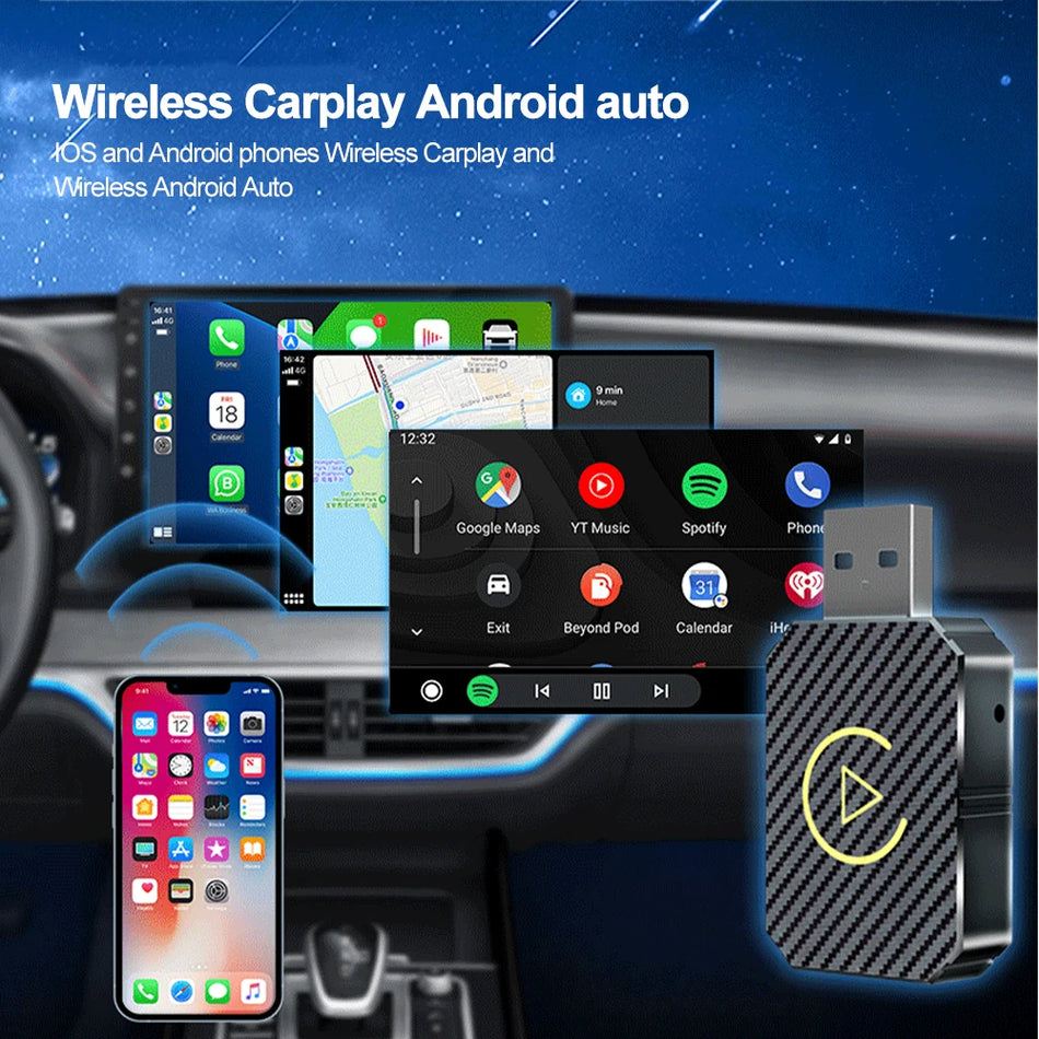 Wireless CarPlay Adapter With Fast Wifi Sync For VW Audi Kia Volvo