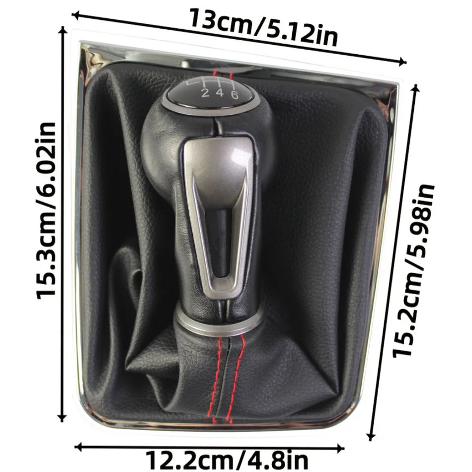 Pomello del cambio in pelle VW Golf 7 MK7 con cuffia, 5/6 marce