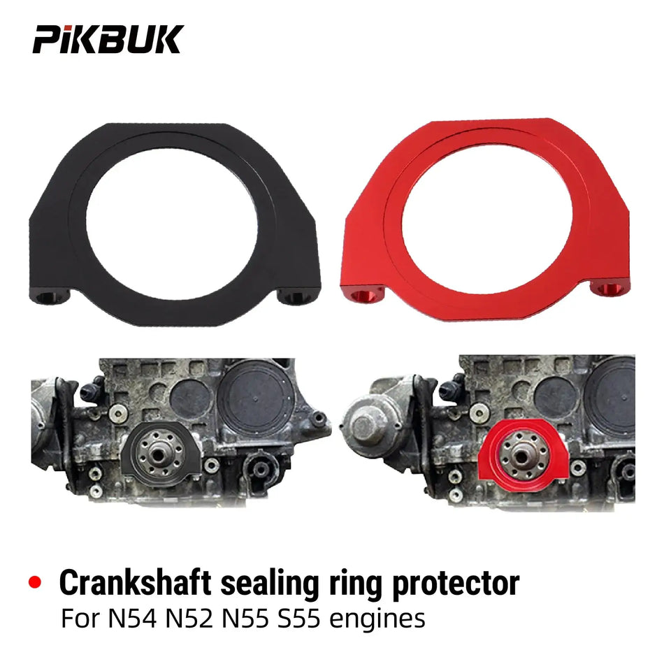 PIKBUK Premium Crank Seal Serpentine Belt Protection Guard - Compatible with BMW 135i 335i 435i 535i X1 X3 X5 (N52 N54 N55 S55) by InterCyprus Trading Ltd