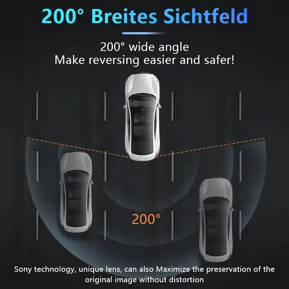 GcPaSr 1080P Car Rear View Camera with 200&deg; Fisheye Golden Lens &amp; Night Vision