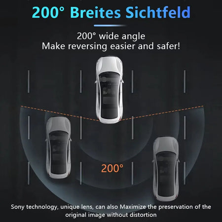 GcPaSr 1080P Car Rear View Camera with 200&deg; Fisheye Golden Lens &amp; Night Vision