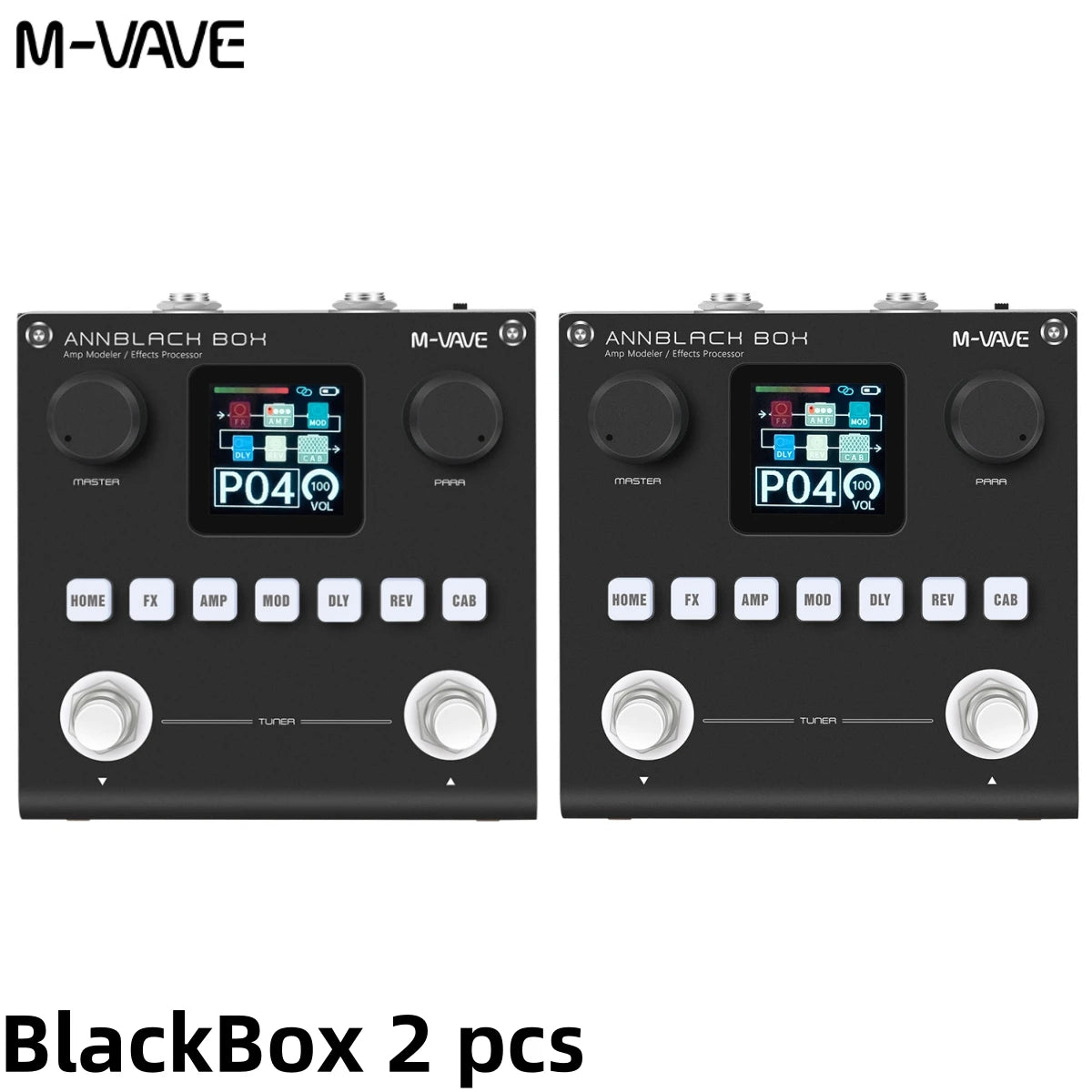 M-VAVE MK-300 All-In-One Guitar Processor &ndash; AI Tone Shaping BlackBox 2PCS