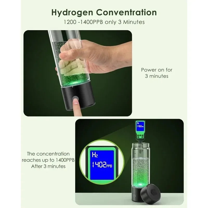 Hydrogen Water Bottle Ionizer &ndash; Rechargeable Health Cup