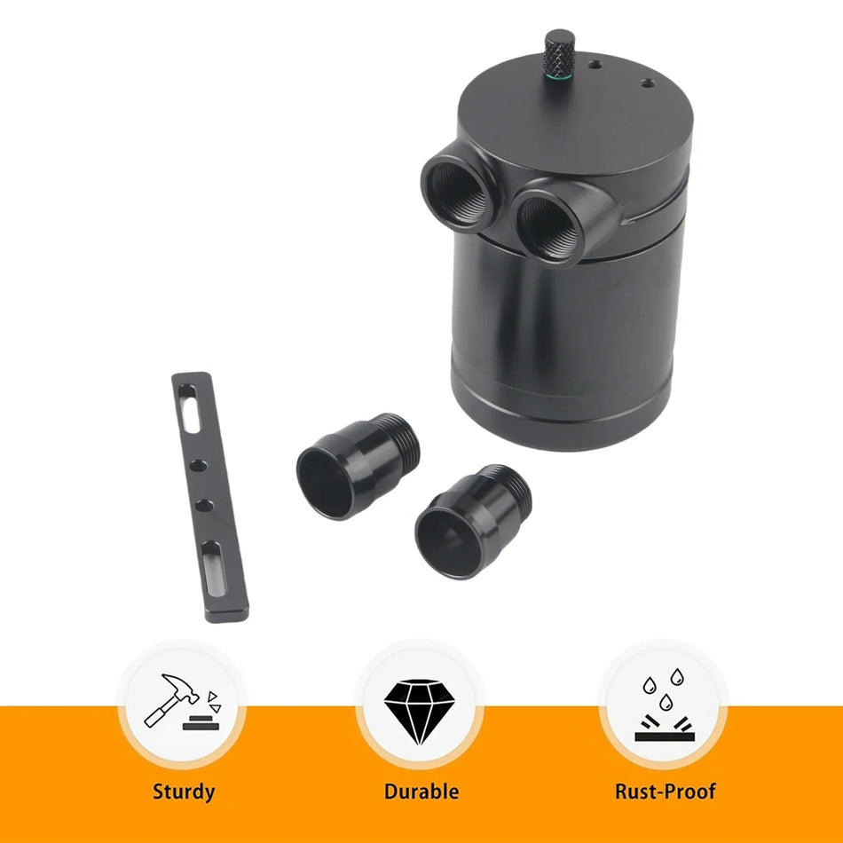 An10 Aluminum Oil Catch Tank Round Racing Turbo Universal Reservoir