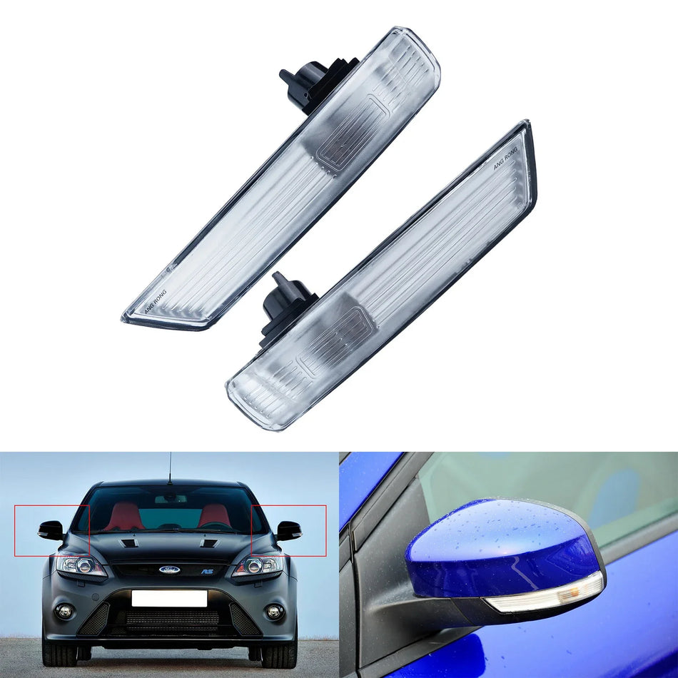 Mirror Turn Signal Lights Pair For Ford Focus MK2 MK3 And Mondeo MK4 Front Wing Mirror Lamps LED