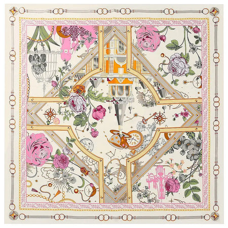 POBING Silk Scarf &ndash; Luxurious Back Garden Print