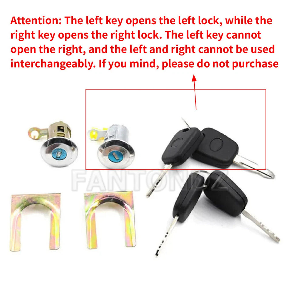 Juego de Llave de Cilindro de Cerradura de Puerta para Peugeot 107 Citroën C1 Toyota Aygo