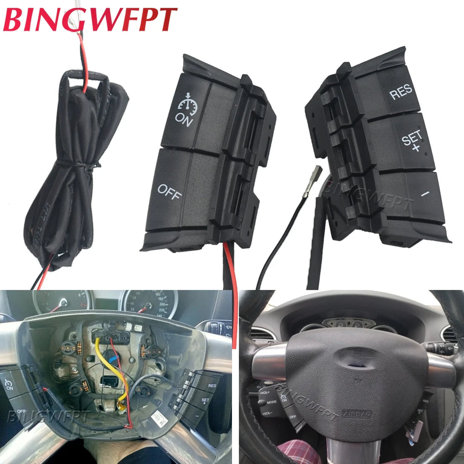 Botón multifuncional del volante con control de crucero para Ford Focus 2