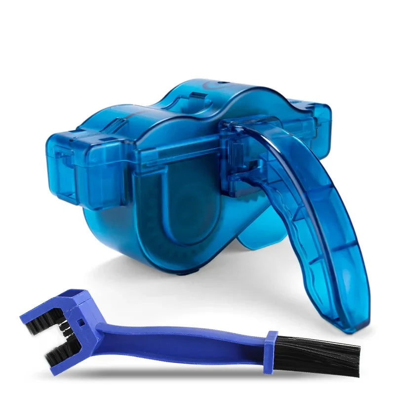 Portable Bicycle Chain Cleaner Kit - Easy Bristle Scrubber