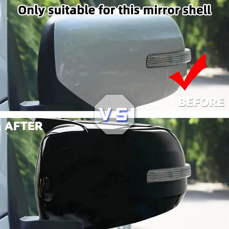 For Mitsu Pajero Sport 2009 2010 2011 2012-2014 ABS Car Rearview Side Mirror Cover Wing Cap Exterior Door Trim Adhesive Sticker by InterCyprus Trading Ltd