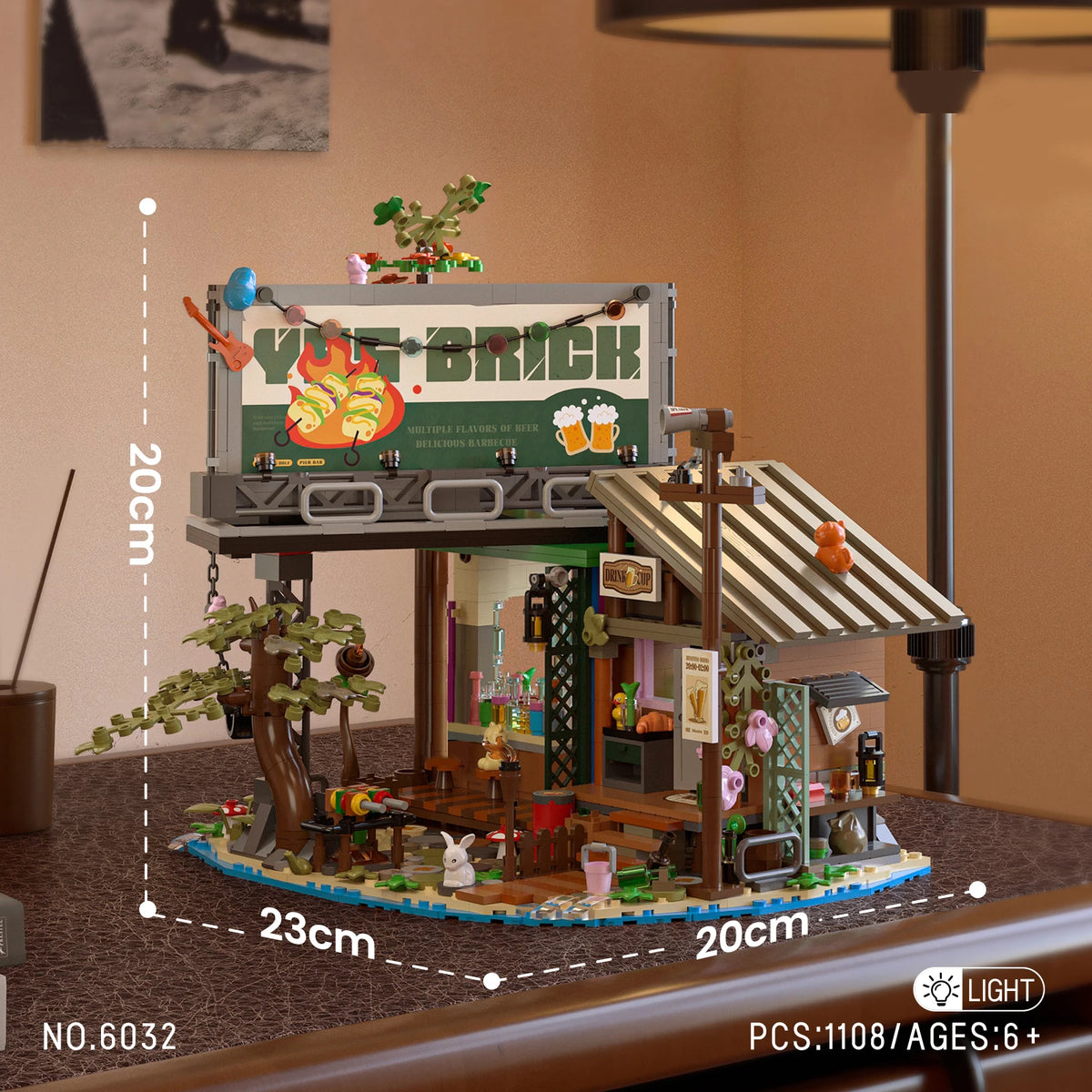 Forest House Blocks With LED Tree Cabin &ndash; LED Lighting