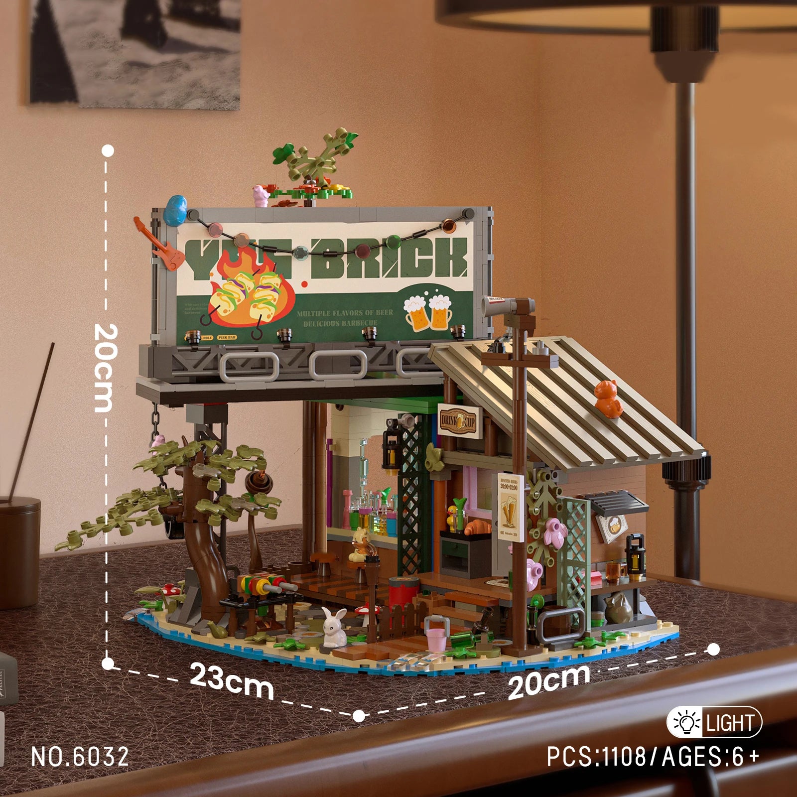 Forest House Blocks With LED Tree Cabin &ndash; LED Lighting