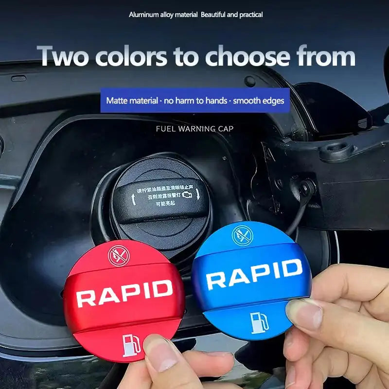 3D Alloy Fuel Tank Cap 1to1 For Skoda Rapid 2019 2025 Blue