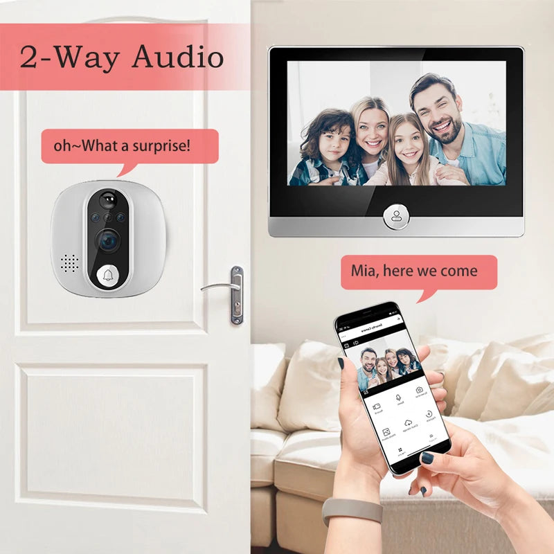 Tuya Smart Video Doorbell Camera &ndash; Peephole Doorbell 1080P