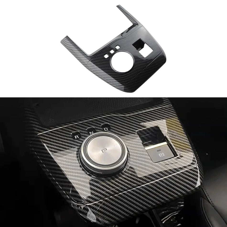 Copertura del pannello di cambio MG4 EV Mulan per console centrale, finitura in fibra di carbonio