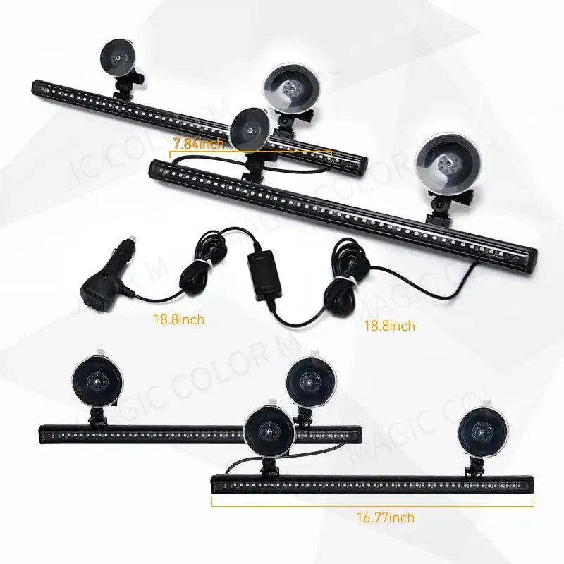 96 LED Car Strobe Light Emergency Flash Warning Lamp 2-in-1 3030 SMD Windshield Bar Auto Traffic Advisor Car Accessories 12V-24V by InterCyprus Trading Ltd