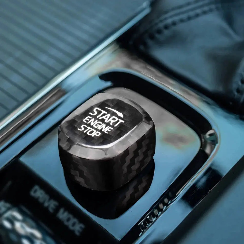 Carbon Fiber Start Stop Button Cover for Volvo XC60 XC90 S60 by InterCyprus Trading Ltd