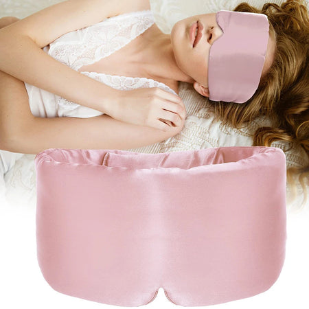 Mulberry Silk Sleep Mask &ndash; Light Blocking For Travel Pink