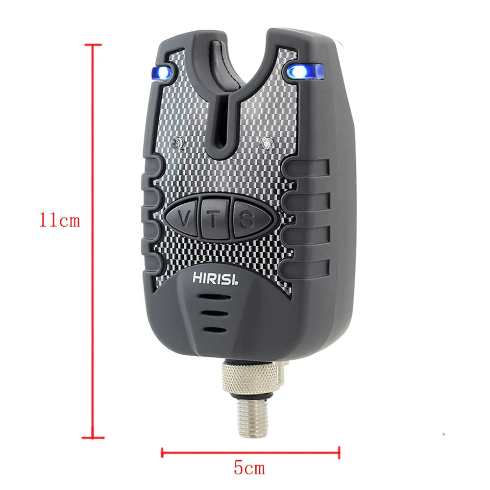 Hirisi Carp Fishing Bite Alarm Set with Waterproof Blue LED Swingers