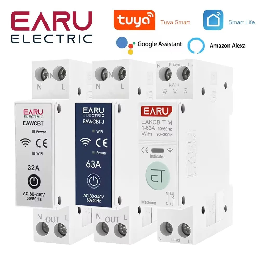 Tuya App WiFi Smart Circuit Breaker with Energy Monitoring and Remote Control 20A / Metering