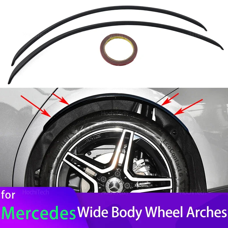 Acabamentos de Arco de Guarda-Lamas em ABS para Mercedes-Benz A B C E S Class