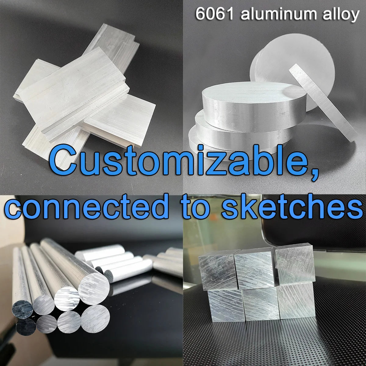 6061 Aluminum Round Rod - Polished Standard Size Range