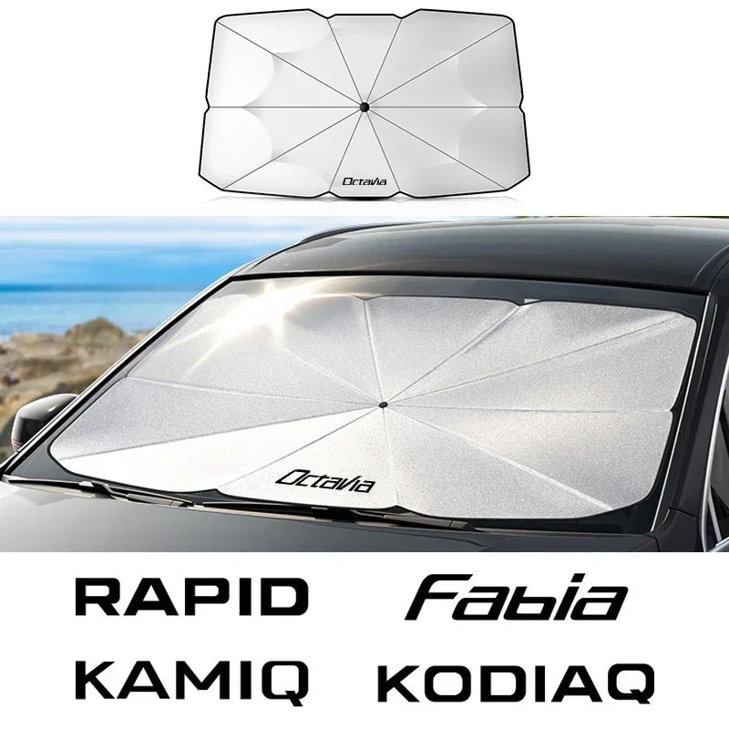 Premium Car Windshield Sunshade for Skoda Models