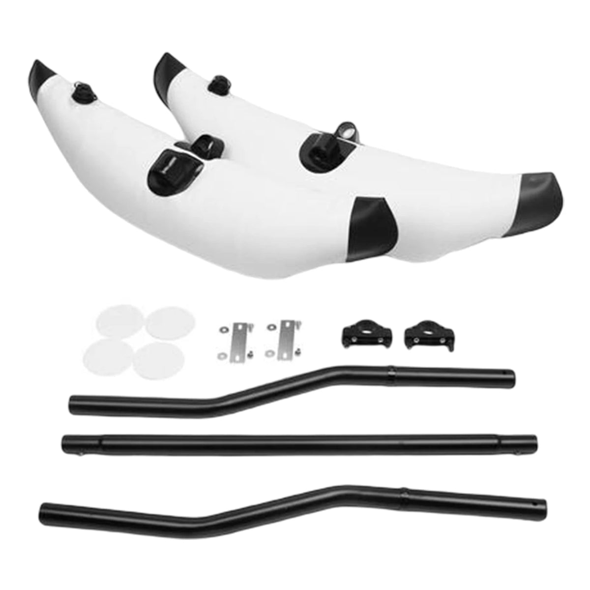 Kayak Float Stabilizer System with Outrigger Arms and Accessories White