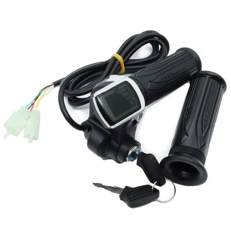 Versatile LCD Throttle Display with Key Lock for E-Bikes and Scooters 24V