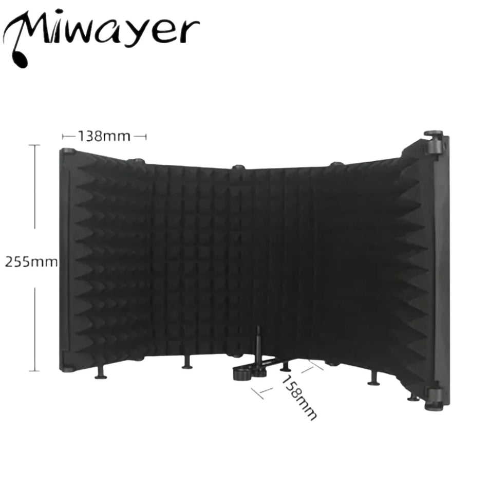Miwayer 3 To 5 Panel Mic Isolation Shield &ndash; Foldable Design