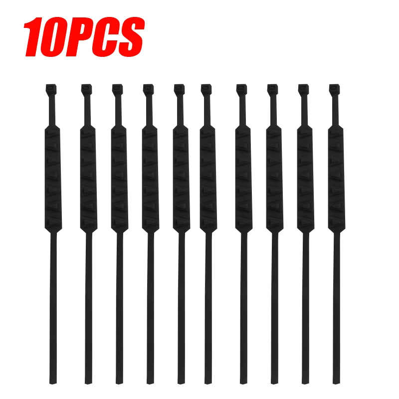 Universal Anti-Skid Snow Chains &ndash; Non Slip Cable Ties 10pcs black