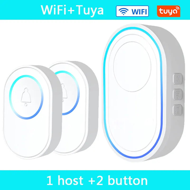 Wireless Doorbell Tuya App &ndash; Waterproof Design And LED White WIFI 2 / EU Plug