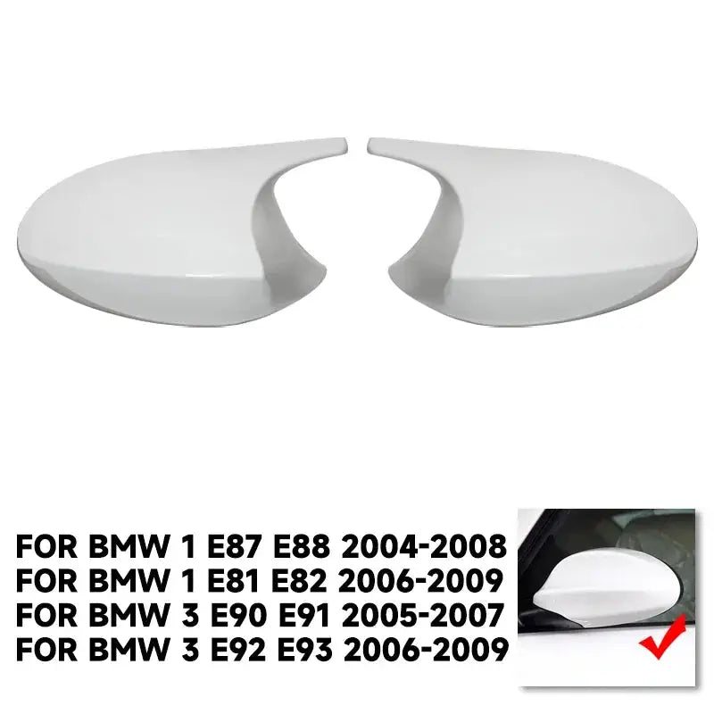 1 Pair White Replacement Rearview Side Mirror Covers Cap for BMW E90 E91 E92 E93 E81 E87 E82 E88 3 1 Series M Accessories by InterCyprus Trading Ltd
