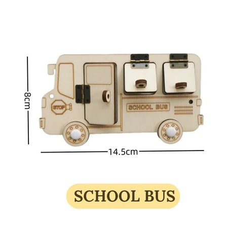 Busy Board Montessori Toy &ndash; Interactive Cognitive Recovery School Bus