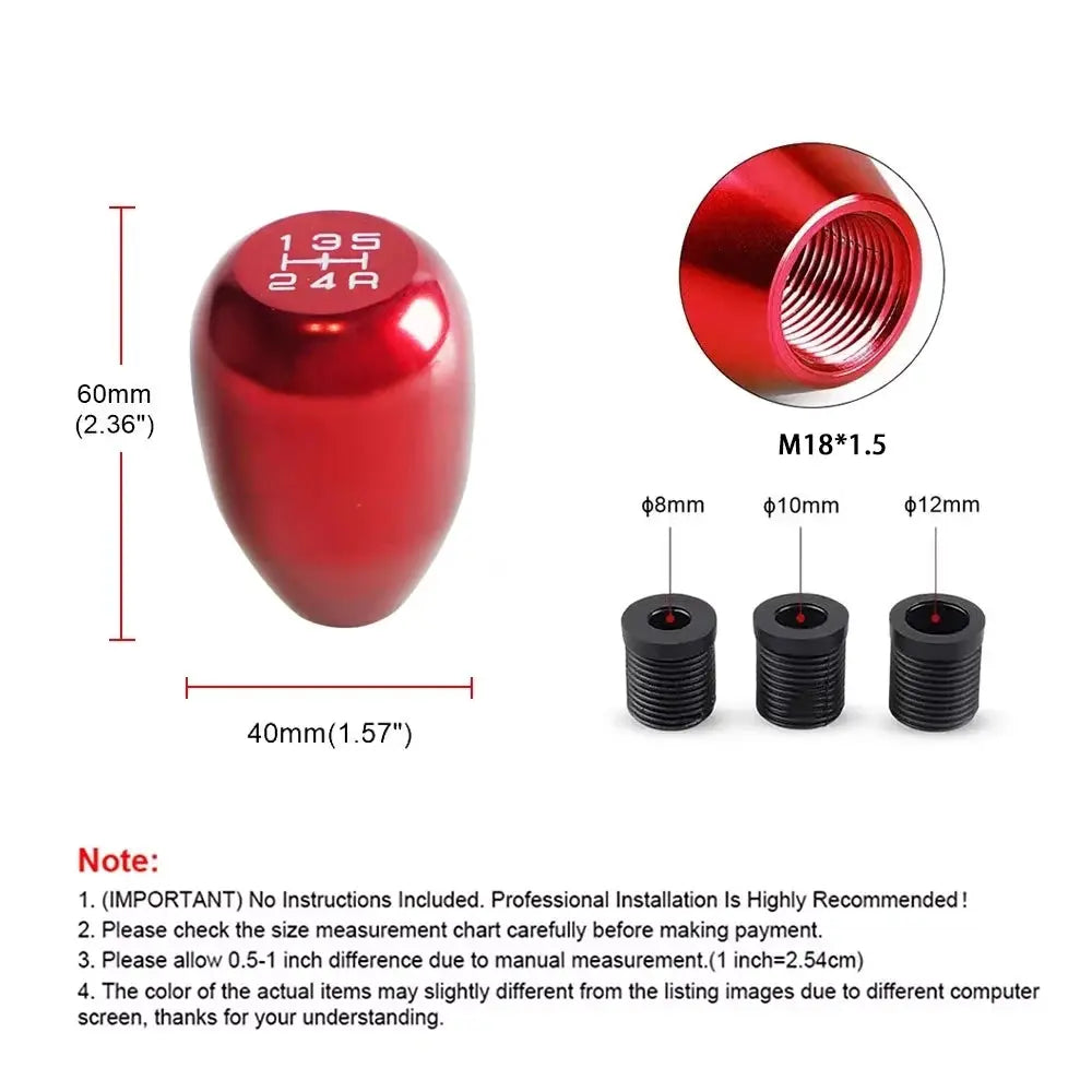 Universal Racing 5 Speed or 6 Speed Car Gear Shift Knob For Manual Transmission Automatic Gear Shift Knob Shift lever by InterCyprus Trading Ltd