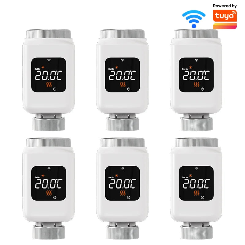 Tuya Smart WiFi Thermostatic Radiator Valve &ndash; Alexa Ready 6PCS-WiFi / 3 x 1.5V