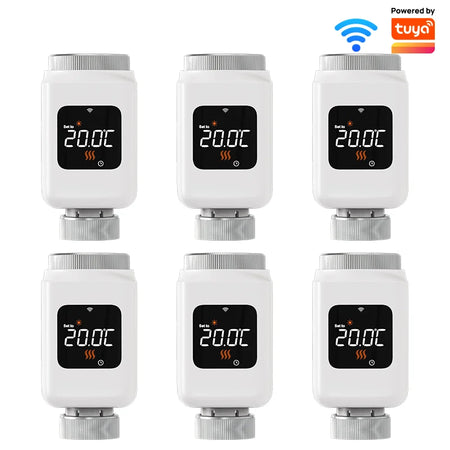Tuya Smart WiFi Thermostatic Radiator Valve &ndash; Alexa Ready 6PCS-WiFi / 3 x 1.5V