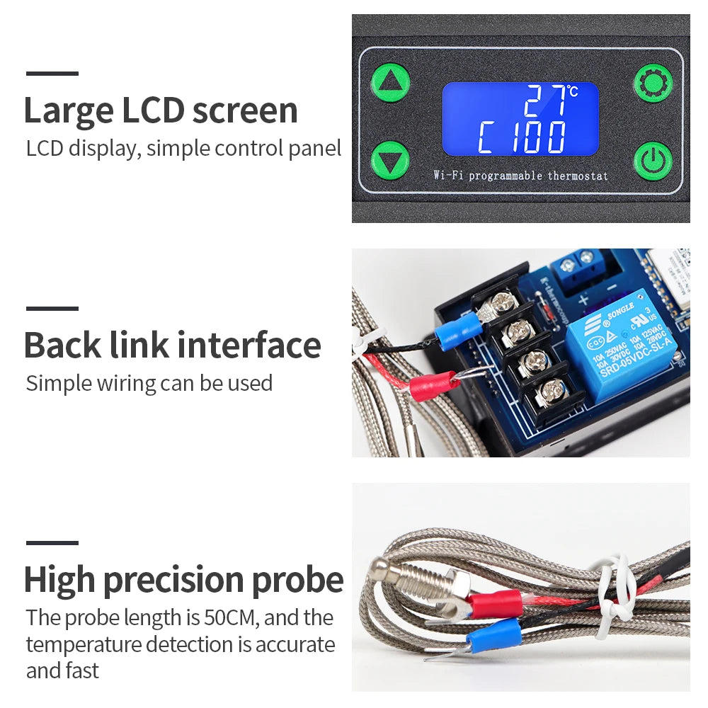 Wifi Remote Thermostat DC12-36V &ndash; LED Digital Display