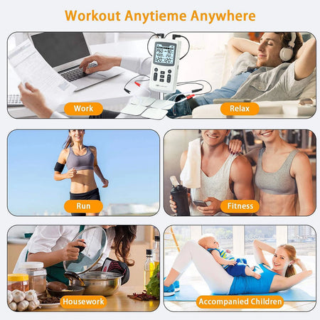 MARFLY 4-in-1 Electric Muscle Stimulator with 60 Massage Modes